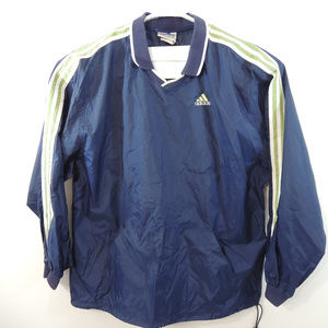 Adidas VTG 90's Mens Windbreaker Crewneck Blue XL